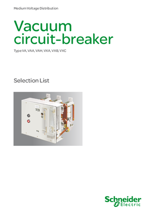 Vacuum circuit-breaker - Selection List 2011